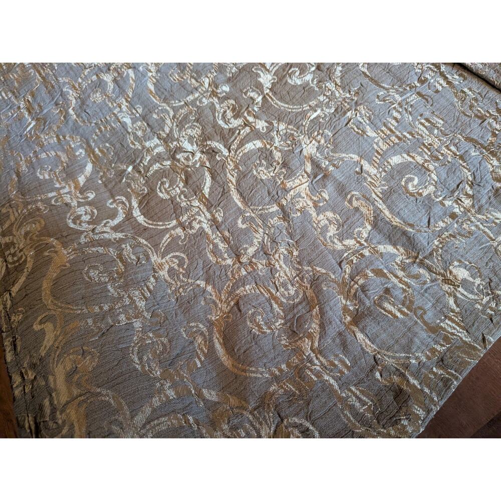 Brown/ Gold crinkle Sheer 3 Panels 85 x 37 Each